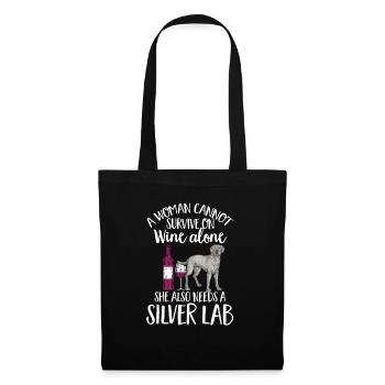 Silver Labrador Retriever Silver Lab - Sac en tissu - noir - Devant