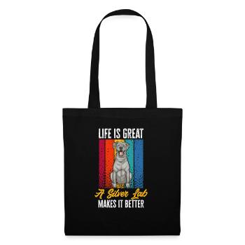 Silver Labrador Retriever Silver Lab - Sac en tissu - noir - Devant