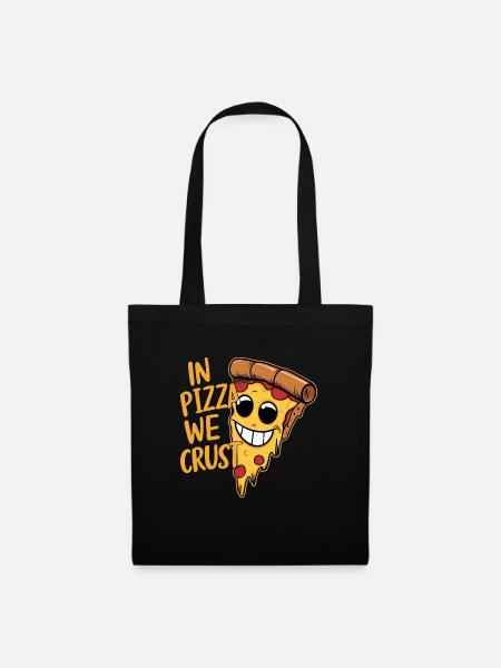IN DER PIZZA KRUSTEN WIR - Stoffbeutel - Schwarz