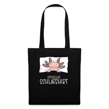 Chemise de nuit officielle Axolotl Pyjama - Sac en tissu - noir - Devant