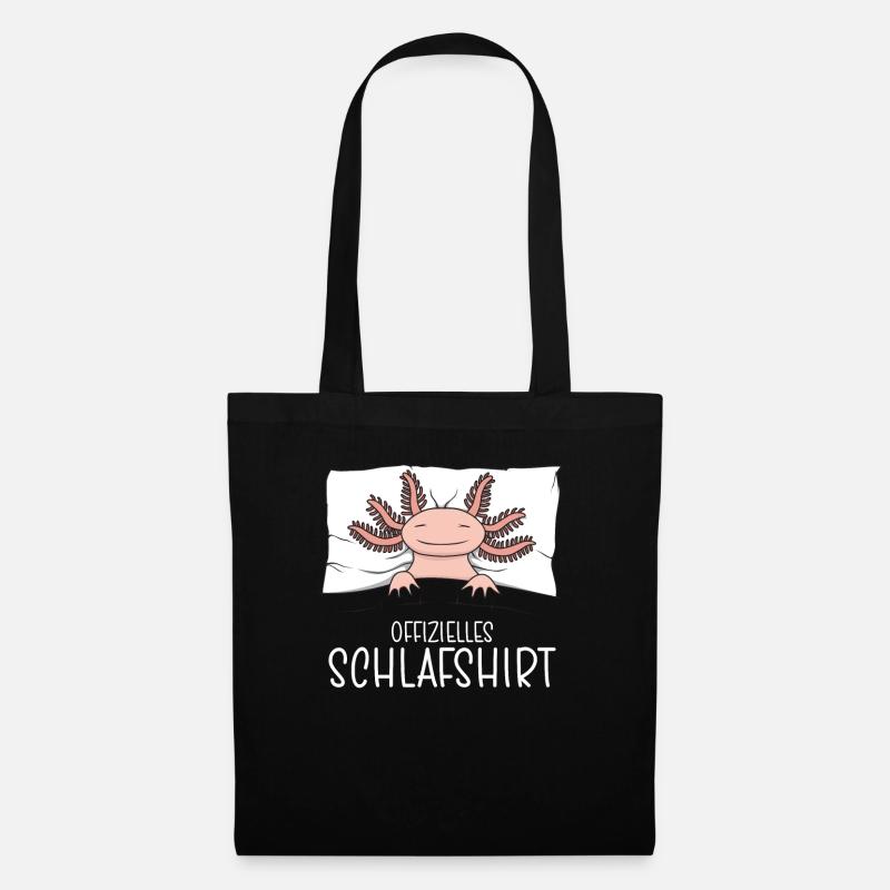 Offizielles Schlafshirt Axolotl Schlafanzug - Stoffbeutel - Schwarz