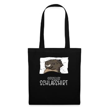 Chemise de nuit officielle Bison Pyjamas - Sac en tissu - noir - Devant