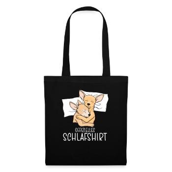 Chemise de nuit officielle Pyjama Chihuahua - Sac en tissu - noir - Devant