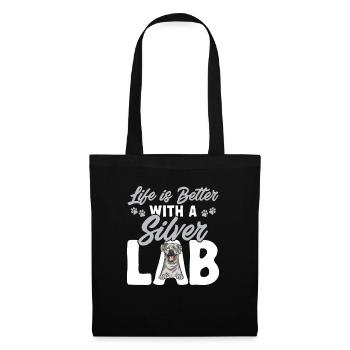 Silver Labrador Retriever Silver Lab - Sac en tissu - noir - Devant