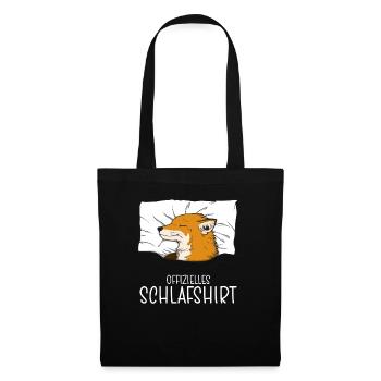 Chemise de nuit officielle Pyjama Fox - Sac en tissu - noir - Devant