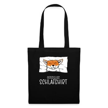 Chemise de nuit officielle Pyjama Fox - Sac en tissu - noir - Devant