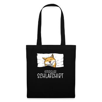 Chemise de nuit officielle Pyjama Fox - Sac en tissu - noir - Devant