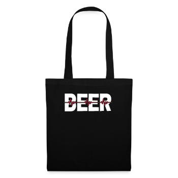Beer Beer Lover Ekg Heartbeat - Tote Bag - black - Front