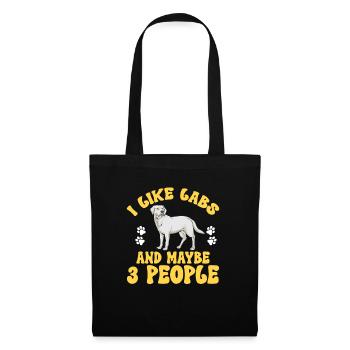 White Labrador Retriever White Lab - Tote Bag - black - Front