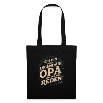 Legendary Grandpa Retro Saying Design - Tote Bag - black - Front