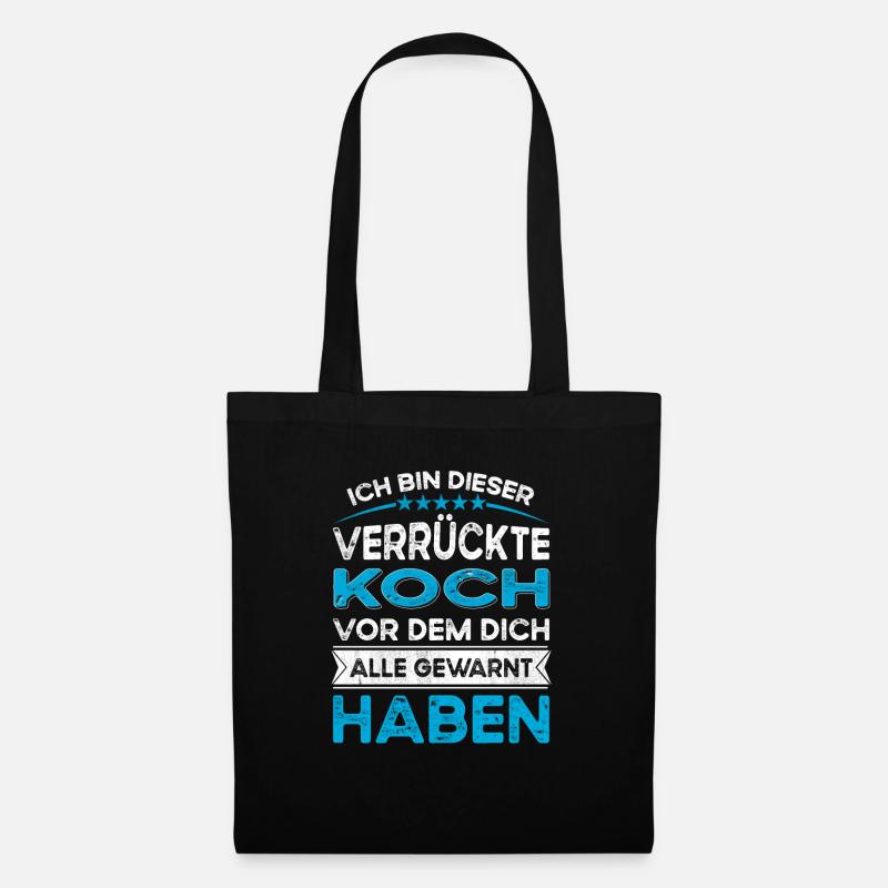 Ich bin dieser legändere Verrückte Koch - Stoffbeutel - Schwarz