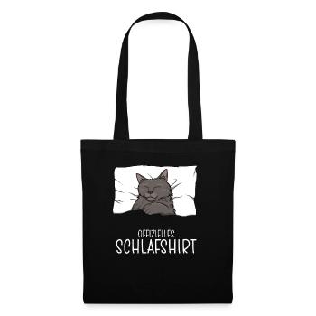 Official Sleep Shirt Cat Pajamas - Tote Bag - black - Front