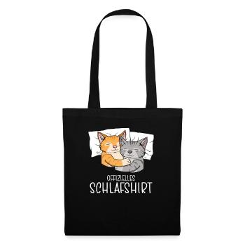 Official Sleep Shirt Cat Pajamas - Tote Bag - black - Front