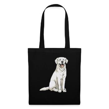 Labrador Retriever blanc Labrador Labrador blanc - Sac en tissu - noir - Devant