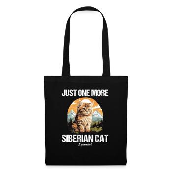 Siberian Cat Sibirische Katze - Stoffbeutel - Schwarz - Vorne
