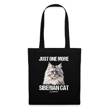 Chat Sibérien Sibirische Katze - Sac en tissu - noir - Devant