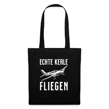 Airplane Tshirt Men's Helicopter Pilot Airplane - Tote Bag - black - Front