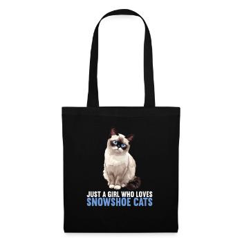Chaton raquette Chat raquette - Sac en tissu - noir - Devant