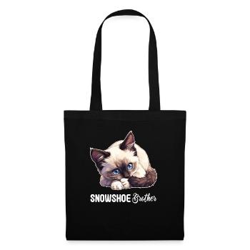 Chaton raquette Chat raquette - Sac en tissu - noir - Devant