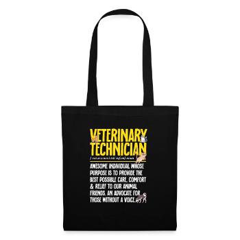 Vet Tech Veterinärmedizin Veterinärtechniker - Stoffbeutel - Schwarz - Vorne