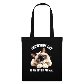 Chaton raquette Chat raquette - Sac en tissu - noir - Devant