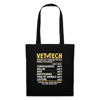Vet Tech Veterinary Veterinary Technician - Tote Bag - black - Front