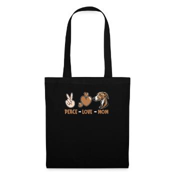 Greyhound Windhund Peace Love Dog Mom - Tote Bag - black - Front