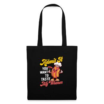 Avouez-le, vous voulez goûter ma nourriture à hot-dogs viennois - Sac en tissu - noir - Devant