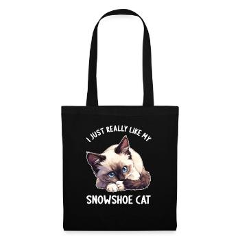 Chaton raquette Chat raquette - Sac en tissu - noir - Devant