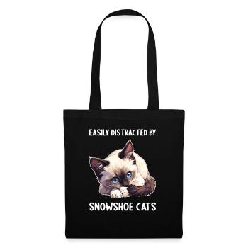 Chaton raquette Chat raquette - Sac en tissu - noir - Devant