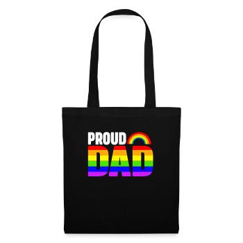 LGBTQ Dad Pride Month Rainbow Gays Father's Day - Tote Bag - black - Front