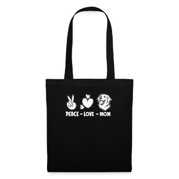 Golden Retriever Peace Love Dog Mom - Tote Bag - black - Front
