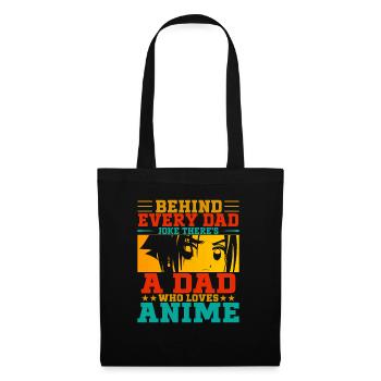 Papa Anime Comme Un Papa Ordinaire Otaku Manga Japonais - Sac en tissu - noir - Devant