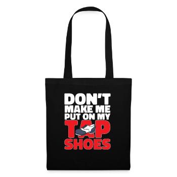 Professeur de claquettes Danseuse de claquettes Claquettes - Sac en tissu - noir - Devant