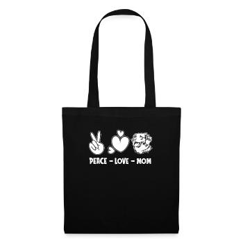 Épagneul breton paix amour chien maman - Sac en tissu - noir - Devant