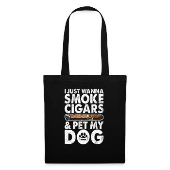 Fumeur de cigares - Sac en tissu - noir - Devant