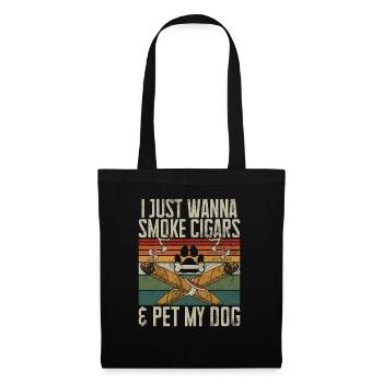 Fumeur de cigares - Sac en tissu - noir - Devant