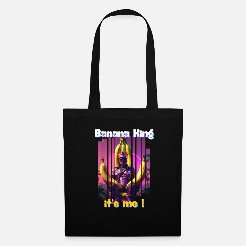 Der König der Bananen bin ich - Stoffbeutel - Schwarz