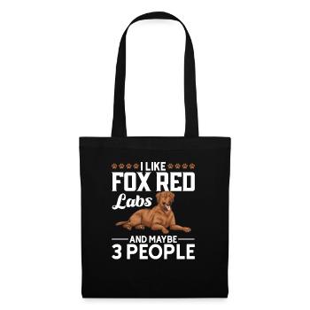 Fuchsroter Labrador Retriever Fox Red Labrador - Stoffbeutel - Schwarz - Vorne