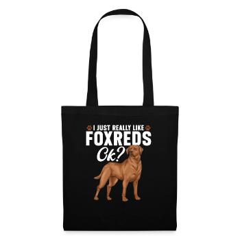 Fuchsroter Labrador Retriever Fox Red Labrador - Stoffbeutel - Schwarz - Vorne