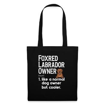 Fuchsroter Labrador Retriever Fox Red Labrador - Stoffbeutel - Schwarz - Vorne