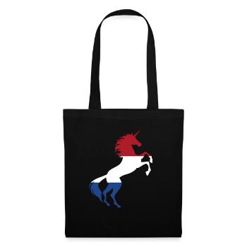 T-Shirt Licorne Drapeau Pays-Bas Licorne Magique - Sac en tissu - noir - Devant