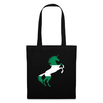 Licorne Nigeria Drapeau Chemise Licorne Magique Nigeria - Sac en tissu - noir - Devant
