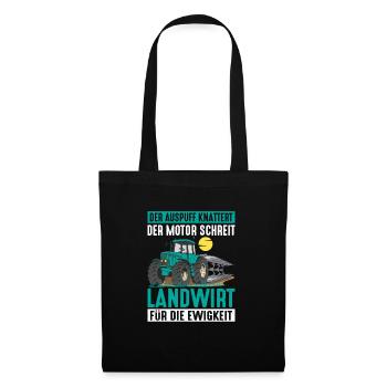 Fermier pour l’éternité Ferme agricole - Sac en tissu - noir - Devant