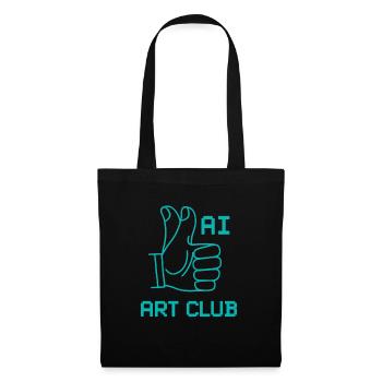 AI art club, main avec 2 pouces parodie - Sac en tissu - noir - Devant