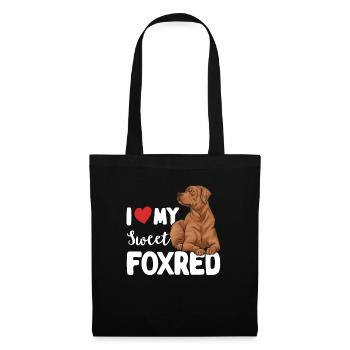 Fuchsroter Labrador Retriever Fox Red Labrador - Stoffbeutel - Schwarz - Vorne