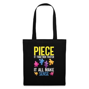 Jigsaw Puzzle Piece Puzzle Lover - Tote Bag - black - Front