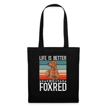 Fuchsroter Labrador Retriever Fox Red Labrador - Stoffbeutel - Schwarz - Vorne