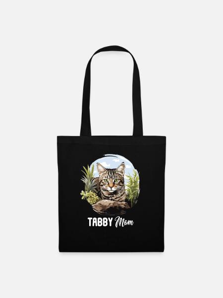 Tabby Kätzchen Tabby Katze - Stoffbeutel - Schwarz