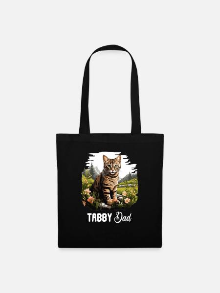 Tabby Kätzchen Tabby Katze - Stoffbeutel - Schwarz